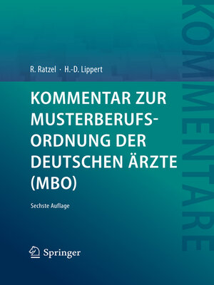 cover image of Kommentar zur Musterberufsordnung der deutschen Ärzte (MBO)